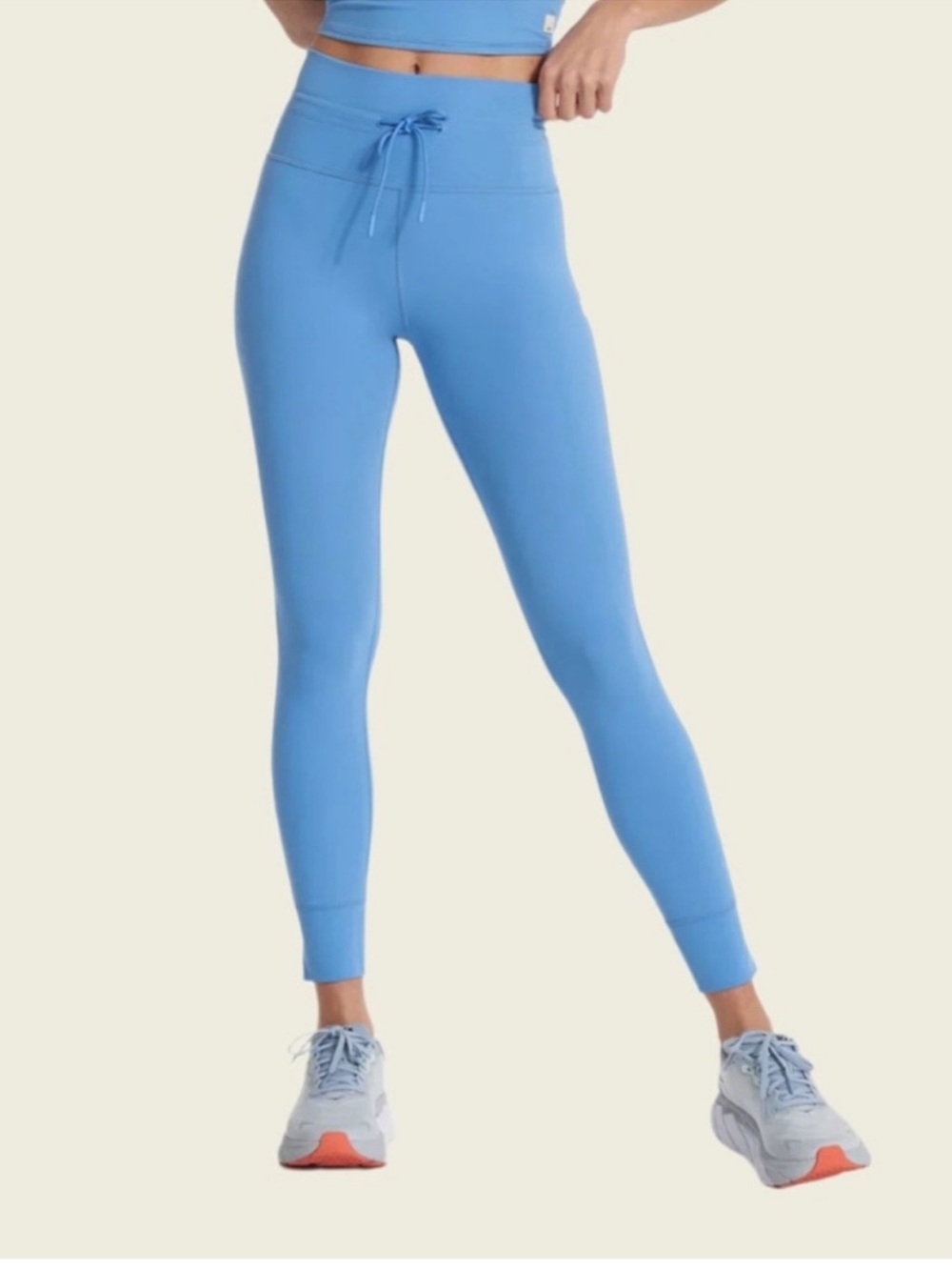 Vuori Baltic Blue Drawstring Leggings. Size M